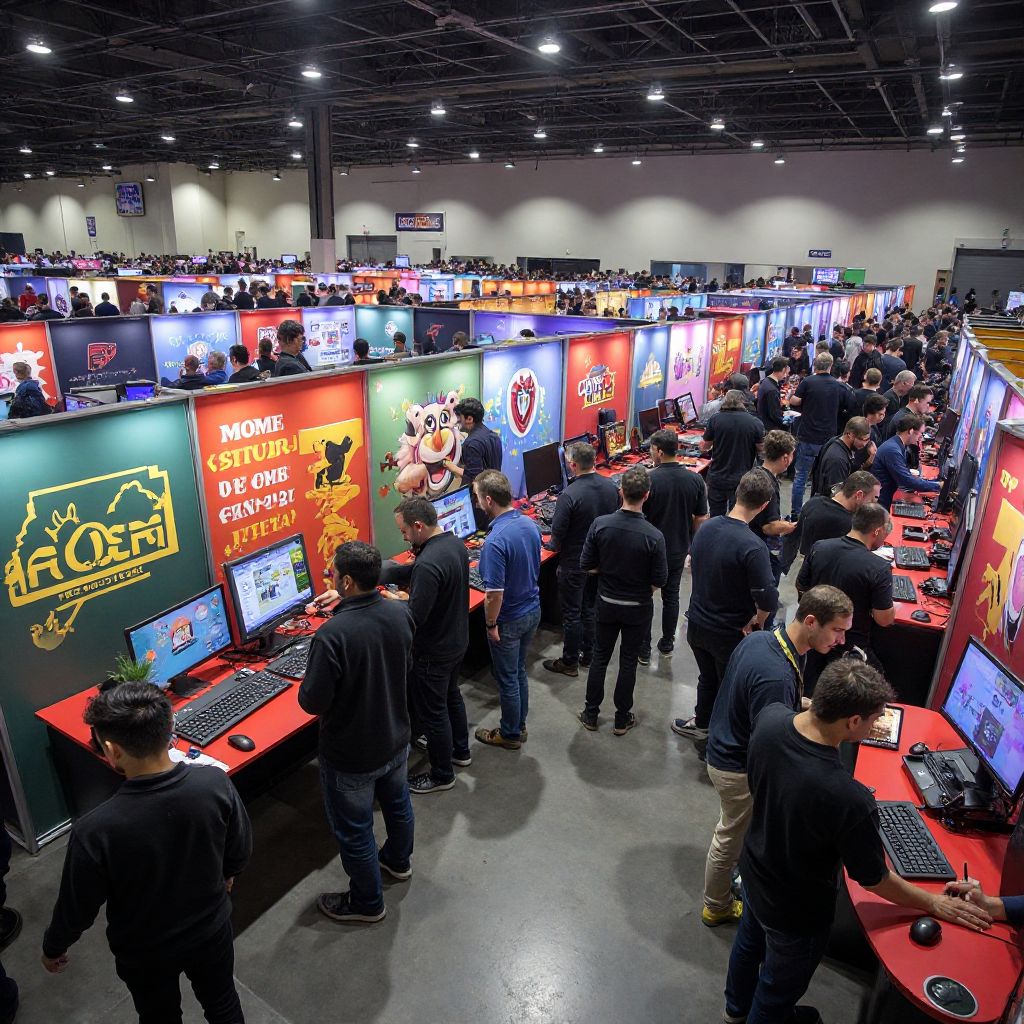 Indie game showcase area