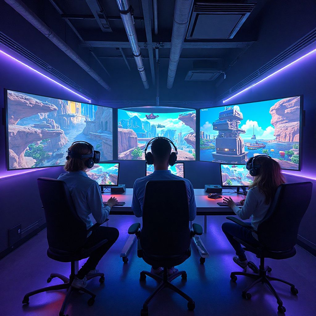 VR gaming experience area